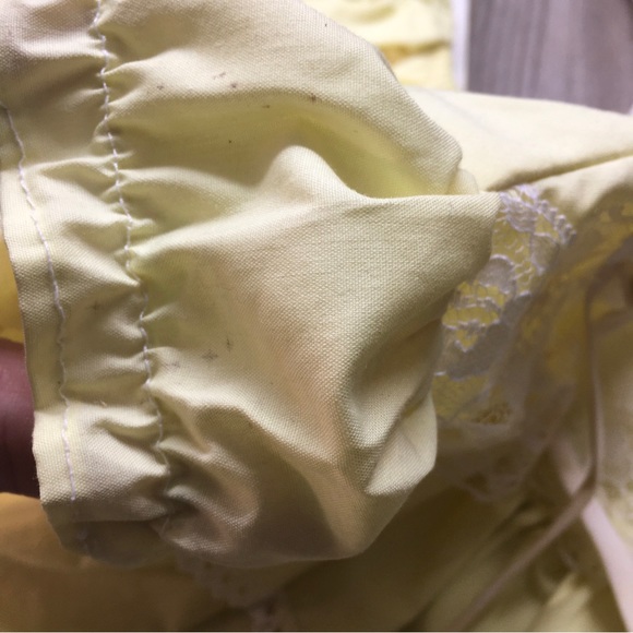 CATTON CANDY Baby Yellow Lace Dress Training Pants CATTON BROS 0-6 Month VTG - Picture 4 of 12